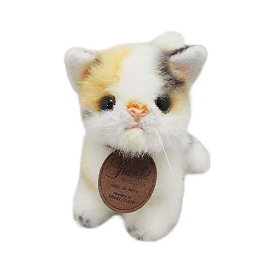 Sanei Boeki Graceful Reprint Miya Mike the Kitten Standing Plush Toy Height 15cm Purely Made in Japan