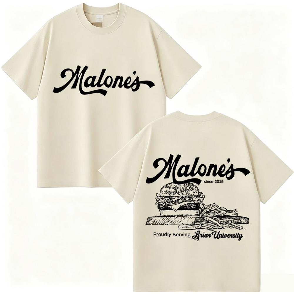 Off-campus Marlon's Briar University Bar and Burge T-shirt Men's and Women's Hockey T-shirt Oversized Fan T-shirt Streetwear