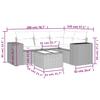 Vidaxl 5-Cz. Garden Furniture Set, Cushions, Light Grey PE Rattan