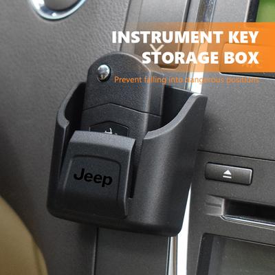 For Car Interior Storage Box Key Card Rack Non-Slip Box With Hook Grand Cherokee Wrangler JK Renegade Gladiator Compass