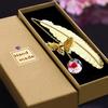 Bookmark Vintage Metal Feather Bookmark Realistic 3D Butterfly Pendant Dried Flower Book Lovers Teachers Gift Book Accessories with Gift Box