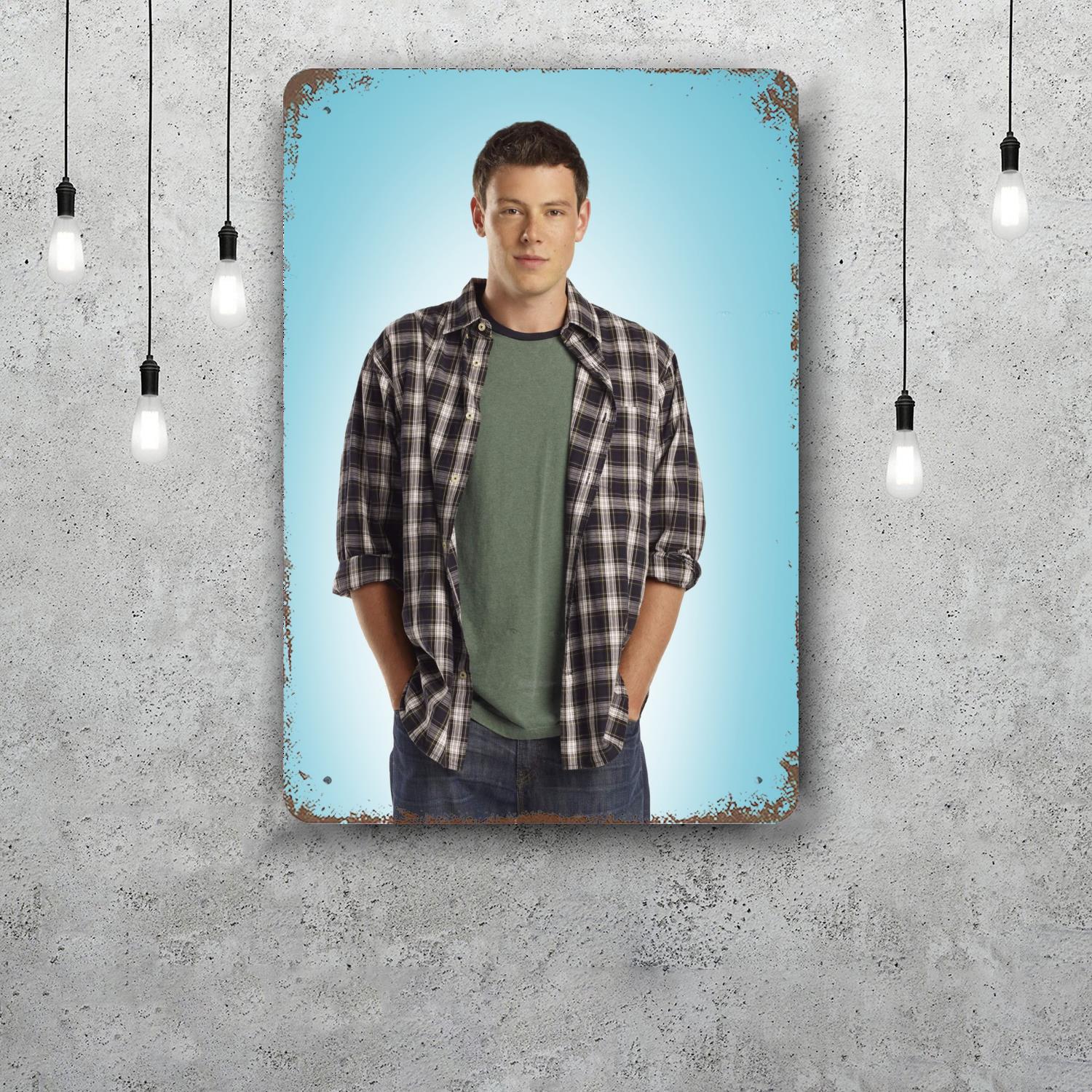 

cory monteith actor Metal Signs wall decor Vintage Tin Signs Captain Metal Poster Decor for Bar Pub Club Wall Decoration 20x30cm（7.8x11.8inch）