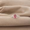 Pink Tourmaline Gemstone 925 Sterling Silver Wedding Jewelry Designer Ring For Her CZR-16-3