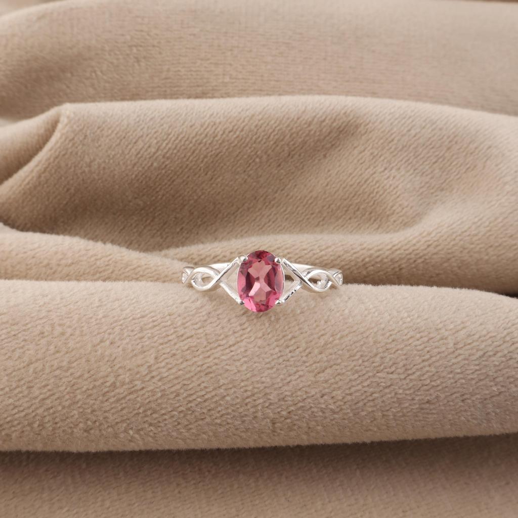 Pink Tourmaline Gemstone 925 Sterling Silver Wedding Jewelry Designer Ring For Her CZR-16-3