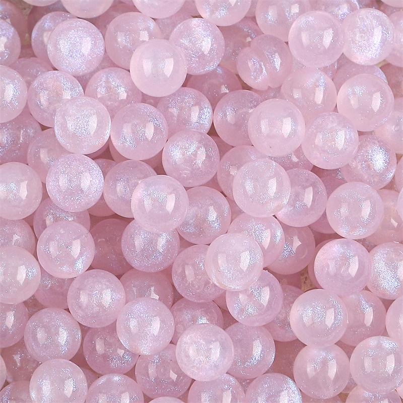 Acrylic Iridescent Mermaid Poreless Loose Beads Handmade DIY Phone case Decorative Material Jewelry Accessory Round Beads