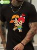 WoCute Anime Cartoon Print T-shirt - 100% Cotton Crew Neck