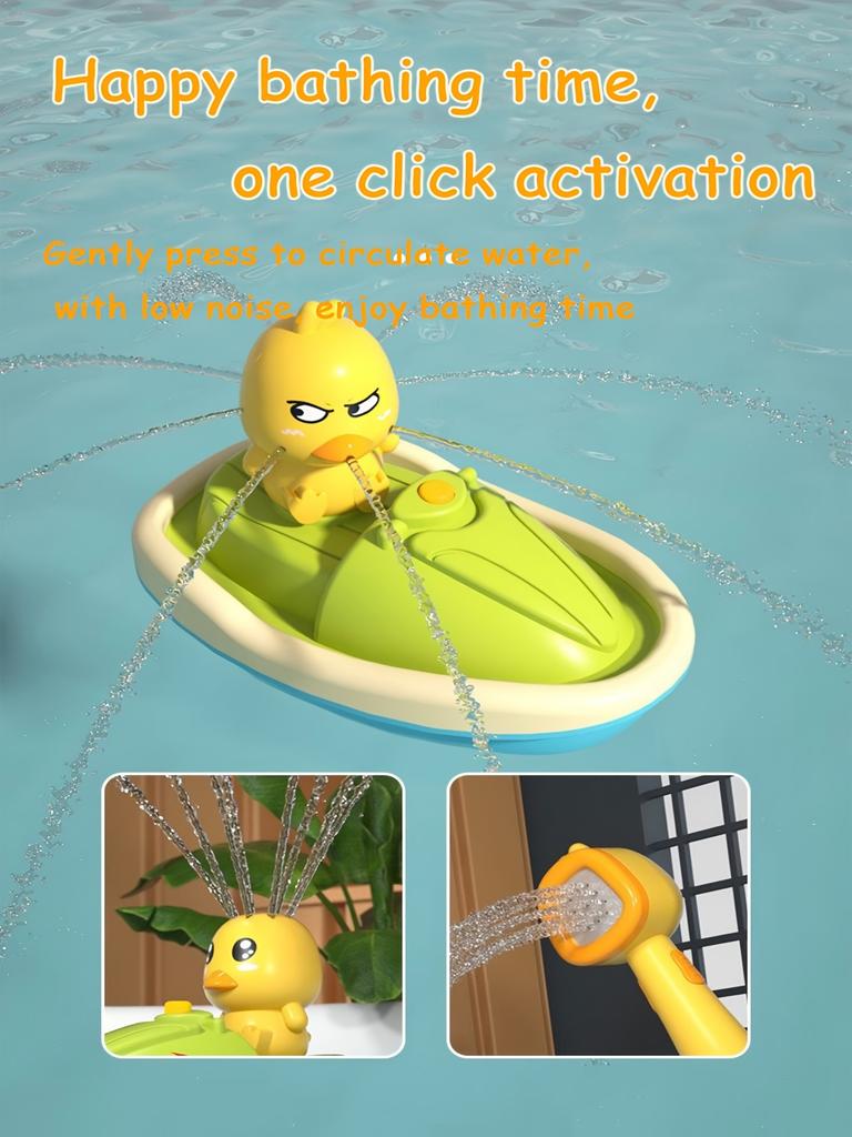 Youngsters Duck Bath Toy with Adjustable Spray Nozzles One Touch Battery Operation Interactive Bath Time Pool Play Toy for Youngsters,