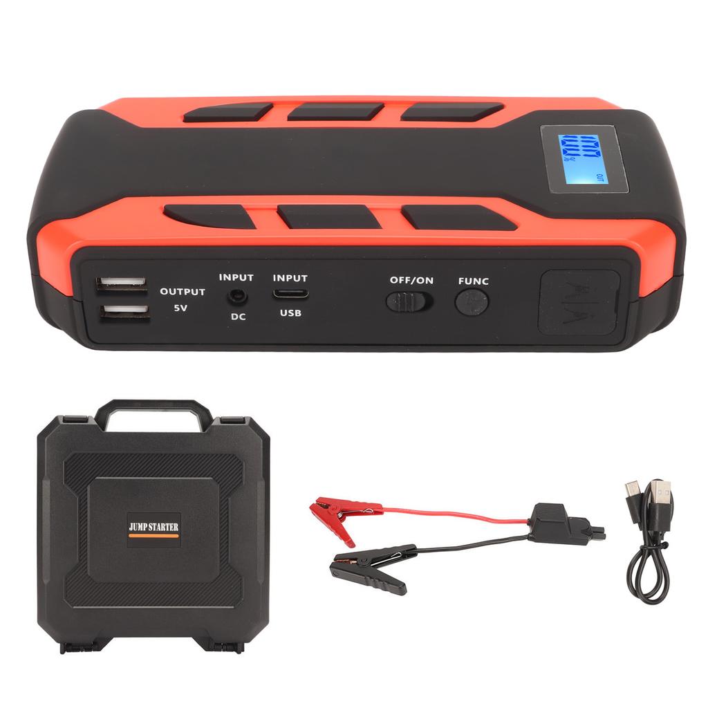 Car Jump Starter 800A LED Light Type C Interface Portable 12000mAh Auto Battery Booster for 6L