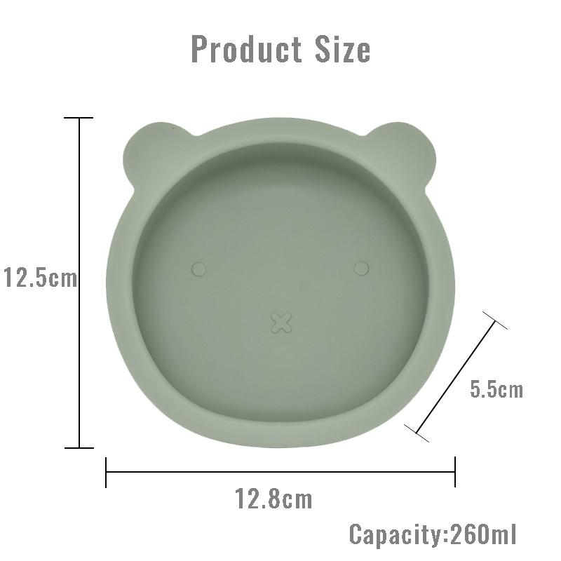 Baby Silicone Feeding Bowl Cute Lion Shape Tableware Waterproof Non-Slip Silicone Dishes