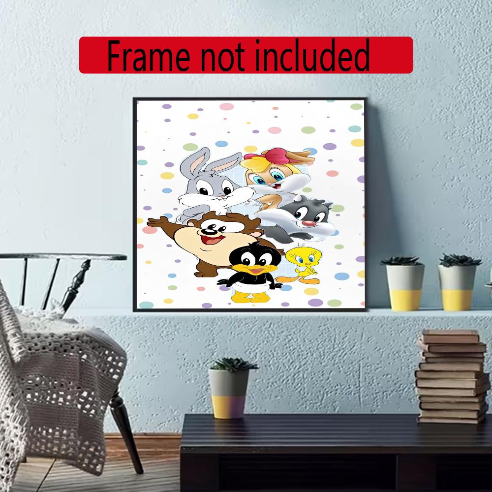 Looney Tunes 5D Diy Diamond Painting Round Diamond Mosaic Suitable For Beginners Diamond Painting Rhinestones Gift Frameless
