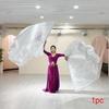 Con Bastoncini Telescopici Ventaglio Danza del Ventre Ventagli Imitazione Seta Accessori Bastoncini Estensibili Foulard Multicolore Bandiera Accessori da Ballo Leggeri