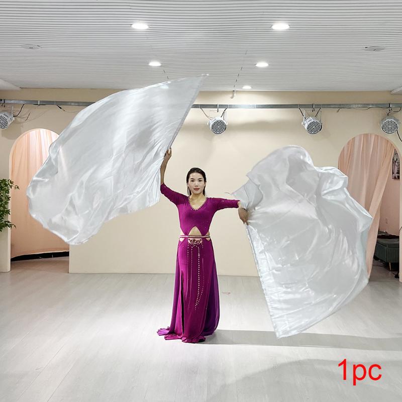 Con Bastoncini Telescopici Ventaglio Danza del Ventre Ventagli Imitazione Seta Accessori Bastoncini Estensibili Foulard Multicolore Bandiera Accessori da Ballo Leggeri