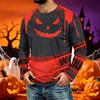 Men's Casual Long Sleeve Halloween Printed T-Shirt for Everyday Wear