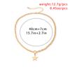 Boho Metal Star Pendant Clavicle Necklace Ladies Vintage Creative Gold O Word Chain Necklaces Girls Jewelry