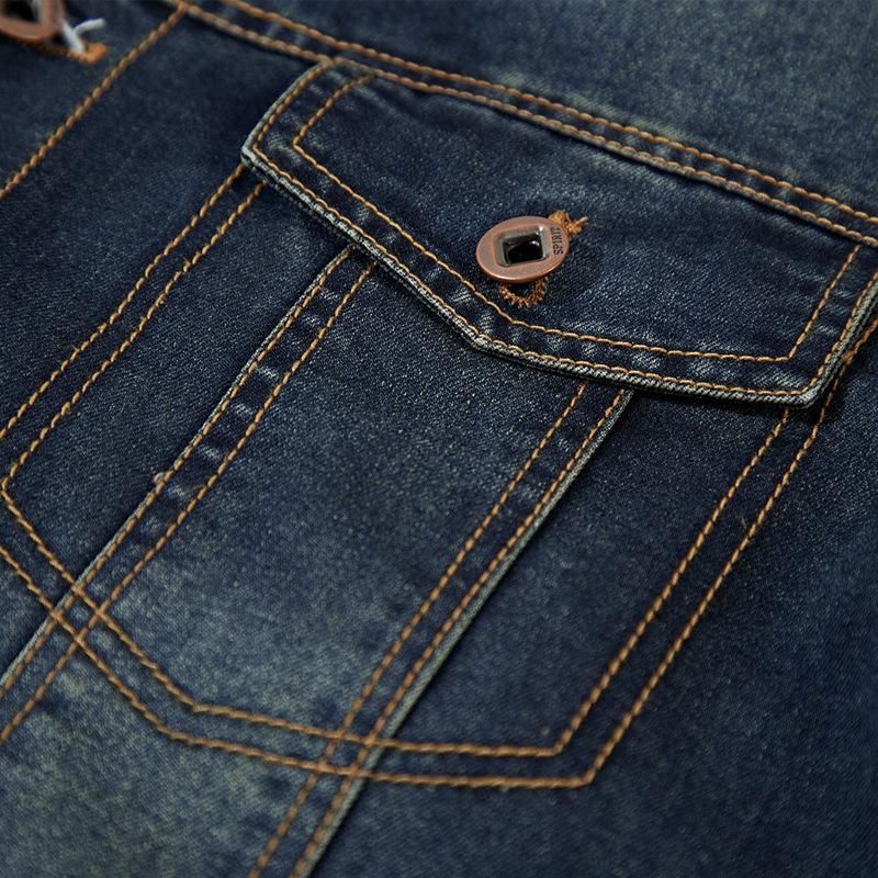 Spring and Autumn Jacket Men's Denim Jacket Loose Large Size Simple Casual Tooling Jacket Shirt Pure Cotton Breathable
