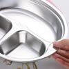 Kids Nonrust Steel Plates User Friendly Efficient Dishware For Children Shatterproof Portable Dinnerware Set Nontoxic