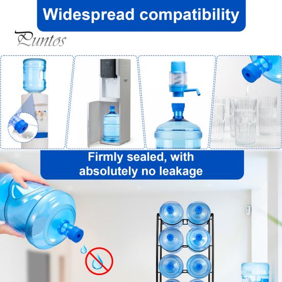 Universal Replacement Lid for Water Bottles Jug Cap, Silicone Reusable Non Spill Safe Cover Dormitory Bottle Caps 55mm Dispenser Sealing Stopper