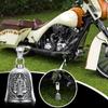 Saint Benedict Motorcycle Guardian Bell Retro Biker Good Luck Charm Religious Cross Key Chain