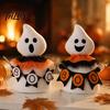 Cute Halloween Ghost Decor Faceless Ornament, Cloth Fabric Ghosts Table Decorative Figures for Shelves Decoration, BOO Banner Stuffed Gnomes