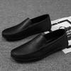 2025 Leather Loafers Men Casual Shoes Classic Man Moccasins Luxury Designer Flats Slip On Black Mens Driving Shoes
