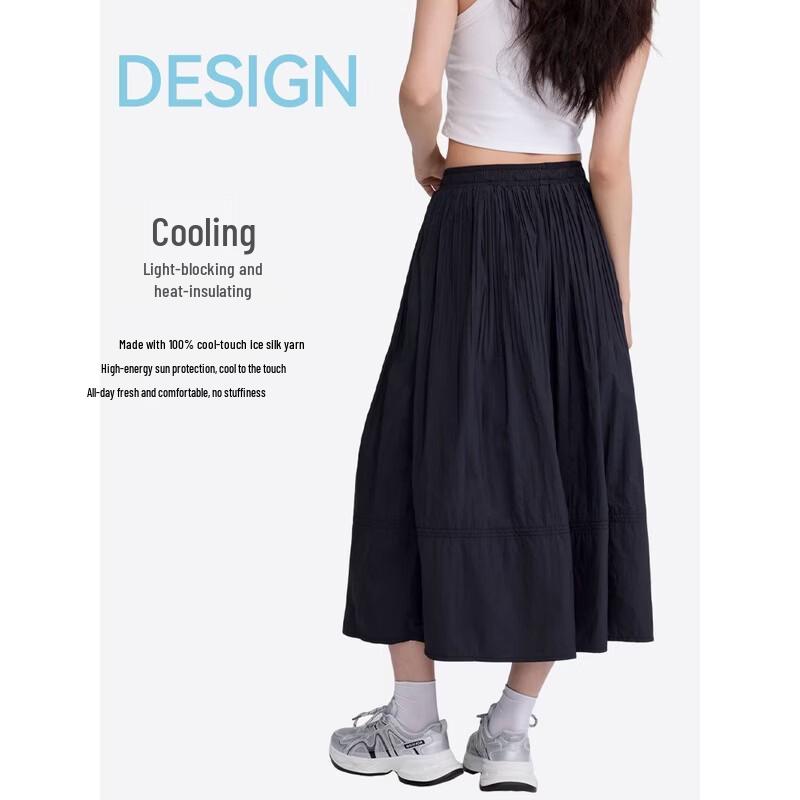 Zauo Anti-UV Pleated A-line Skirt