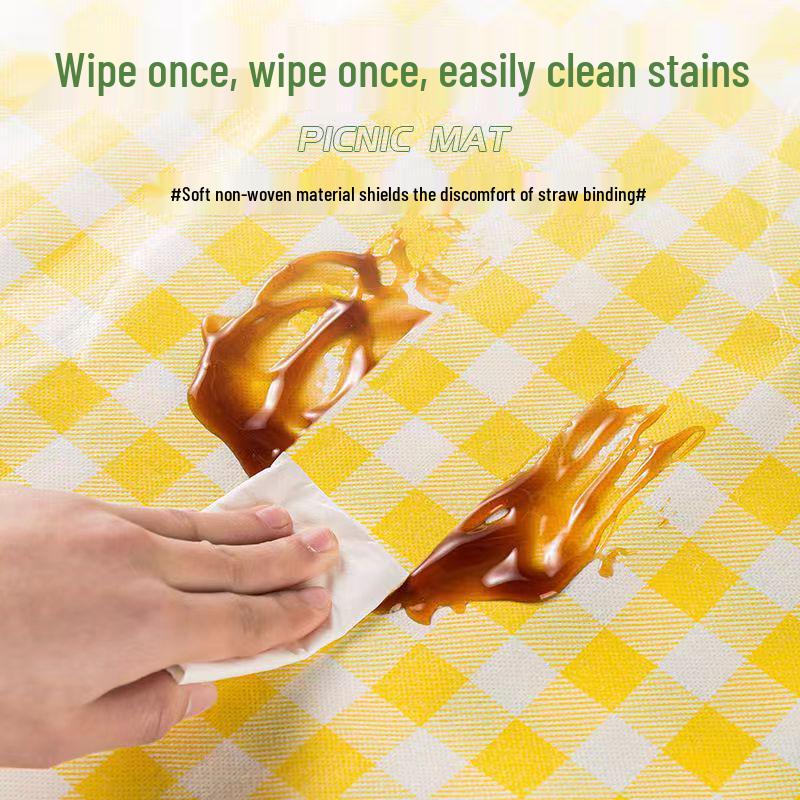 Portable Waterproof Outdoor Picnic Mat - Thick, Moisture-Proof, Non-Woven Fabric Lawn Cushion