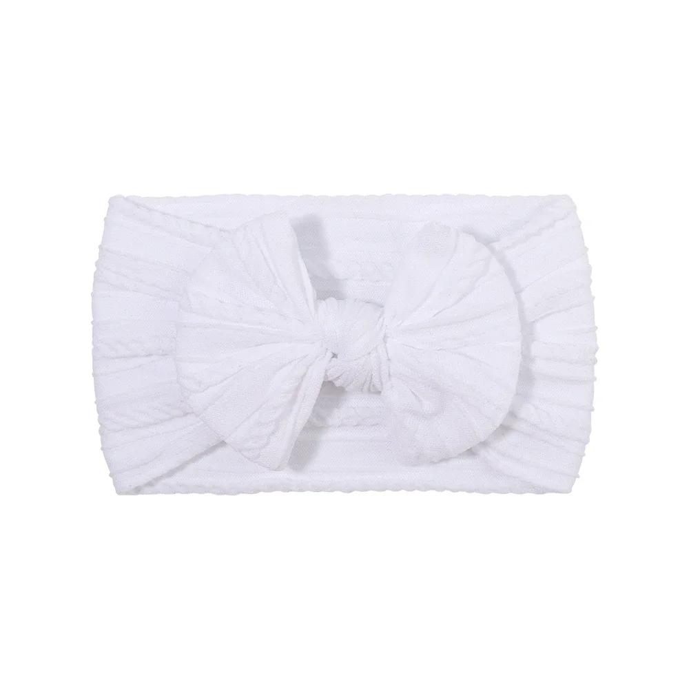 48colors Newborn Baby Headband Girls Elastic Knit Children Turban Baby Bows Soft Nylon Kids Headwear Toddler Hair Accessories