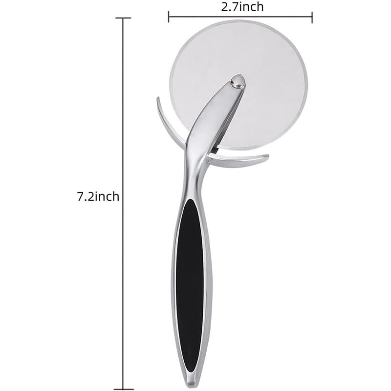 Stainless Steel Pizza Cutter Single Wheel Cake Bread Pies Round Knife Zinc Alloy Handle Kitchen Cutting Tools Pizza Slicer