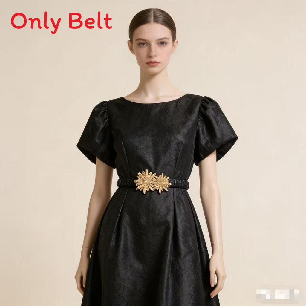 Stylish Metal Snapon Waist Chain Belt For Dresses And Jackets With Floral Design