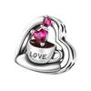 Trendy Heart Shaped Zircon Beads for Bracelet and Necklace Making