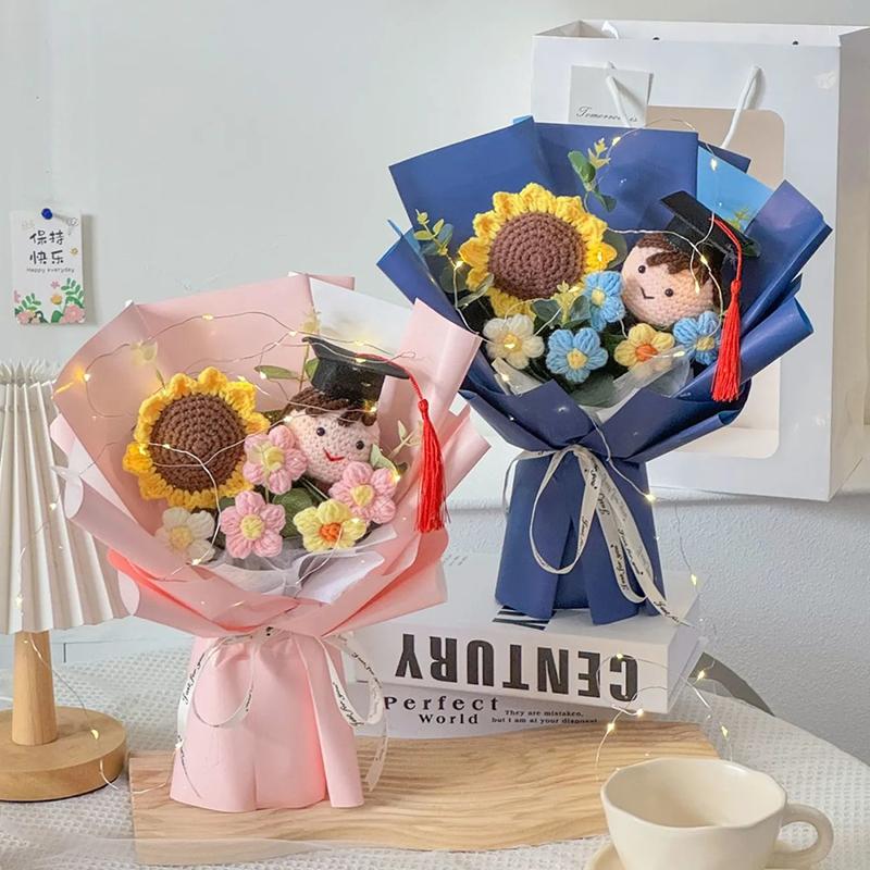 Graduation Bouquet Teacher's Day Flower Bouquet Party Favor Wedding Party Artificial Flowers Gifts Home Decor