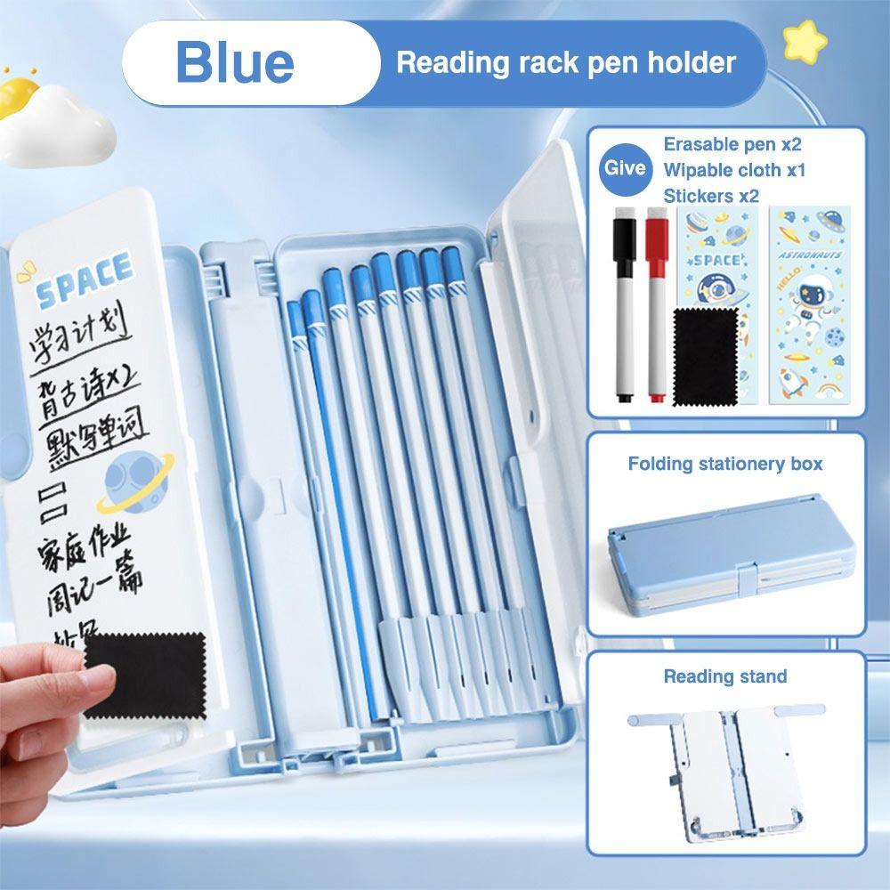 Multi-Function Reading Bookshelf Pencil Case Adjustable Stationery Organizer  Students Gift