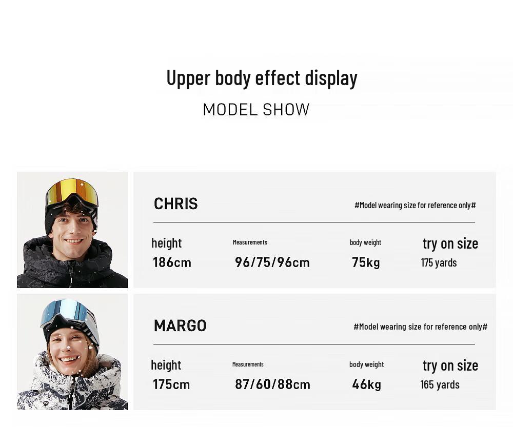 TANBOER Unisex Hooded Goose Down Ski Jacket 5550380A