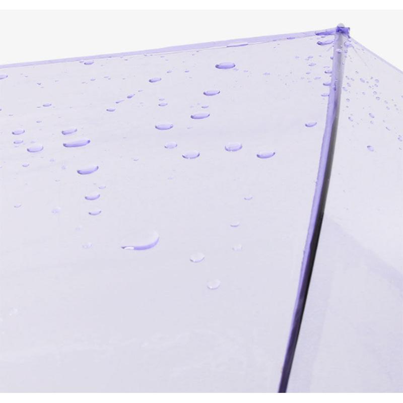 Cartoon Transparent Umbrella Folding Open and Close Umbrella Student Small Fresh Cute Thickening
