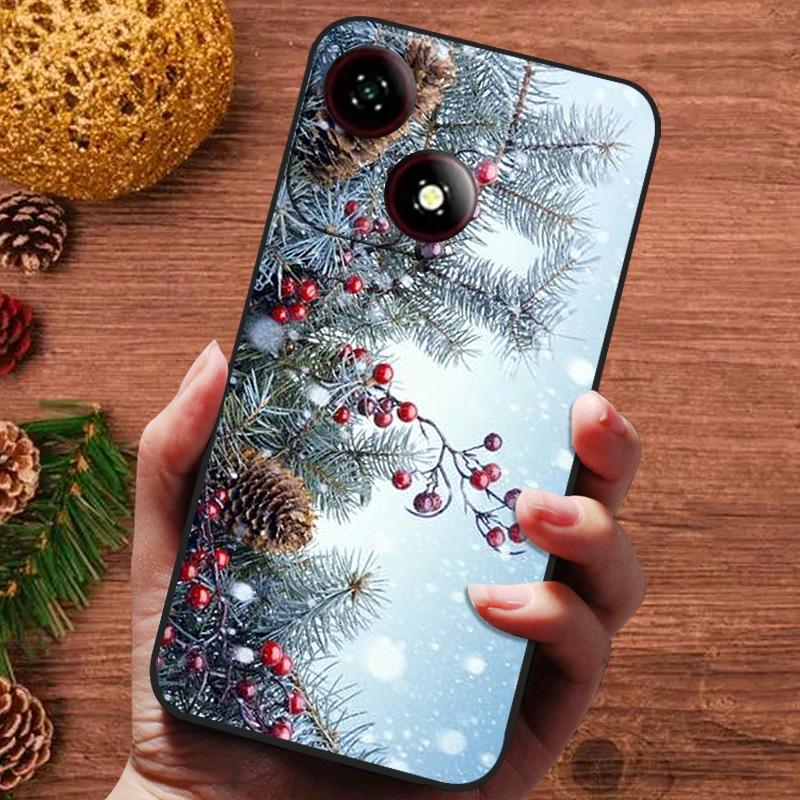 Świąteczne Malowane Etui Dla ZTE Blade A35e A35 A55 A75 4G Nubia Focus Pro 5G Etui Silikonowe Miękkie Fundas Pokrowiec na Telefon A35 e A 55