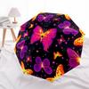 1pc Butterfly Neon Automatic Open/close Folding Umbrella, Compact Portable Travel Umbrella, Cute Umbrella, Durable Construction Yy260328017