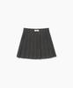 TTUDEMENT Classic Wool Mini Skirt Charcoal