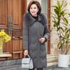 White Duck Down Jacket Medium and Long Warm Women's Clothing Versatile Temperament Slim Jacket