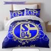 FC Schalke 04 Set Copripiumino Trapuntato Federa Decorazione per la Casa Regalo di Compleanno (1 * copripiumino + 2 * federa, senza nucleo)