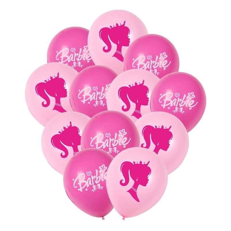 Pretty Pink Barbie Latex Balloons For Girls Birthday Party Decorations
