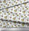 Soimoi Japan Crepe Satin Fabric Swirl,Leaves & Rose Floral Printed Fabric 1 Metre 42 Inch