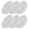 6Pcs Plant Saucers for Indoors Clear Saucer with Drainage Holes Flower Pot Tray Water Catcher for Home Office Balcony Decor