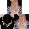 Geometric Gold Silver Alloy Multilayer Necklace For Women Spring 2021