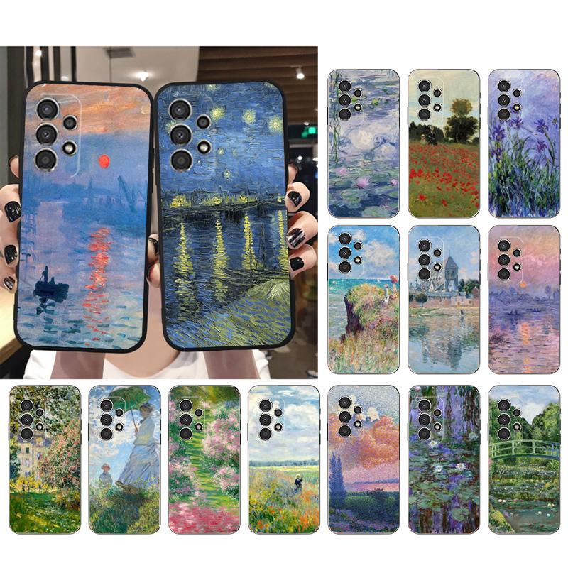 Claude Monet Garden Lotus Phone Case For Samsung Galaxy A52S A04S A21S A33 A23 A13 A14 A32 A52 A53 A54 A51 A71 M51