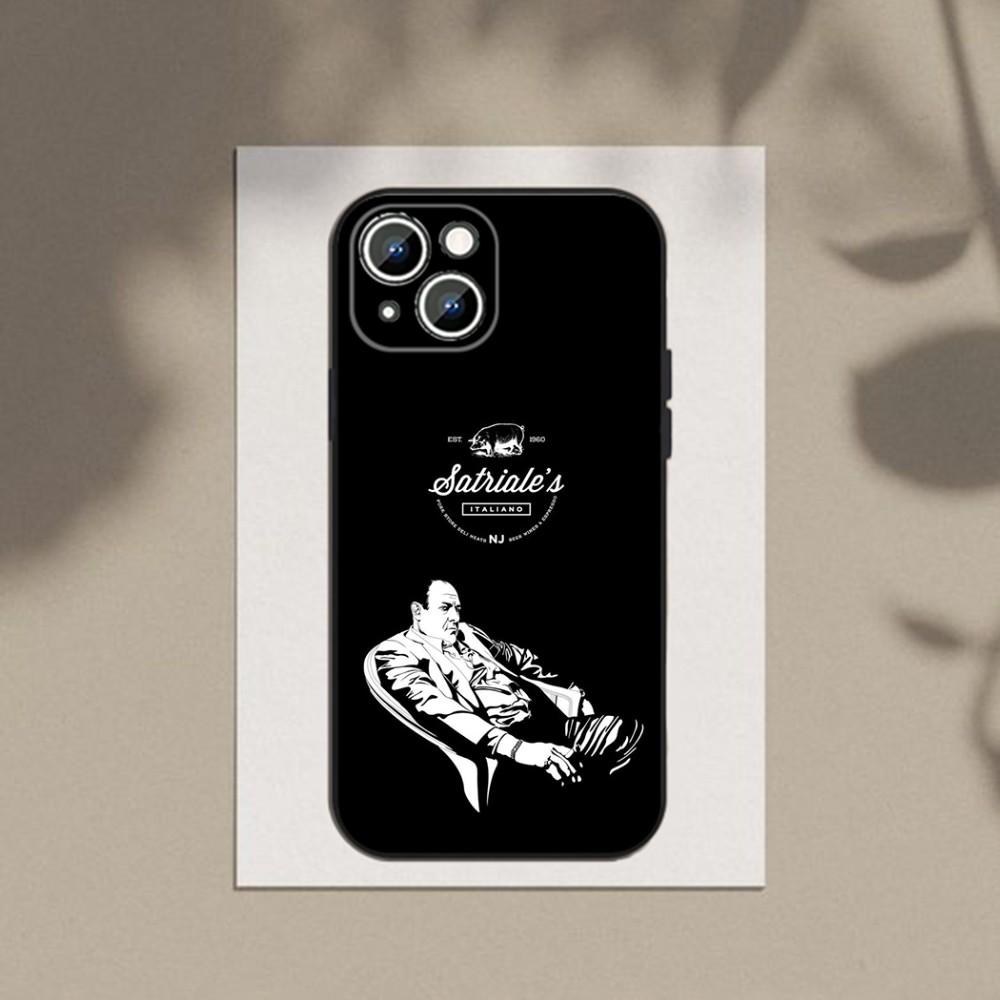 The S-Sopranos-S-TV  Phone Case Phone Case For Apple iPhone 15,14,13,12,11,XS,XR,X,8,7,Pro,Max,Plus,mini Silicone Black Cover