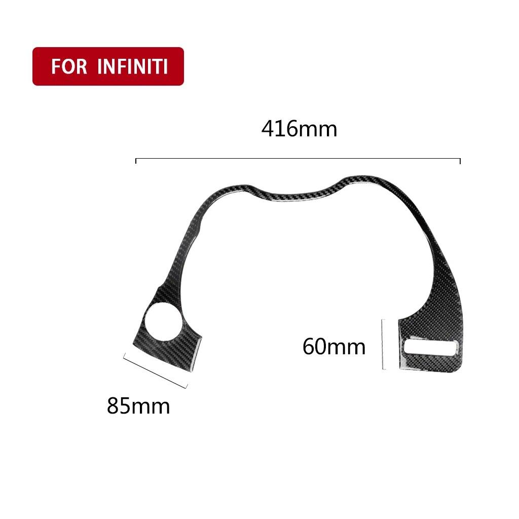 For Infiniti Q50 2014-2022 Car Dashboard Decoration Cover Sticker Decal Trim Auto Interior Accessories Real Carbon Fiber