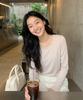 BASIC HOUSE Women'S Slim Fit Spandex Long Sleeve T-Shirt Beige Lats0208