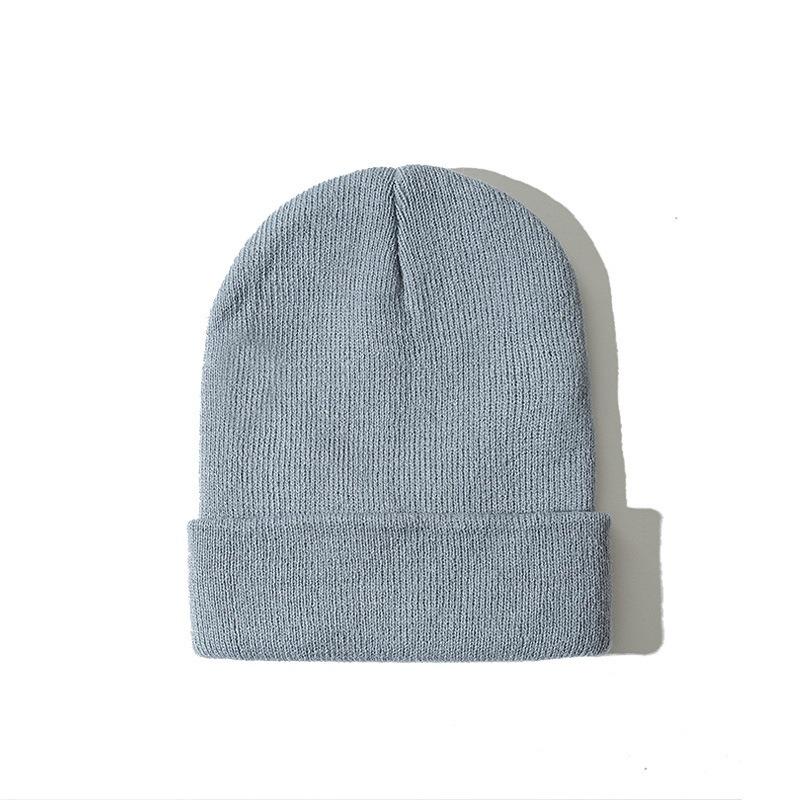 Gram Solid Color O Knitted Hat Autumn and Winter Cold Hat Warm Hat Women's Versatile Pullover Hat