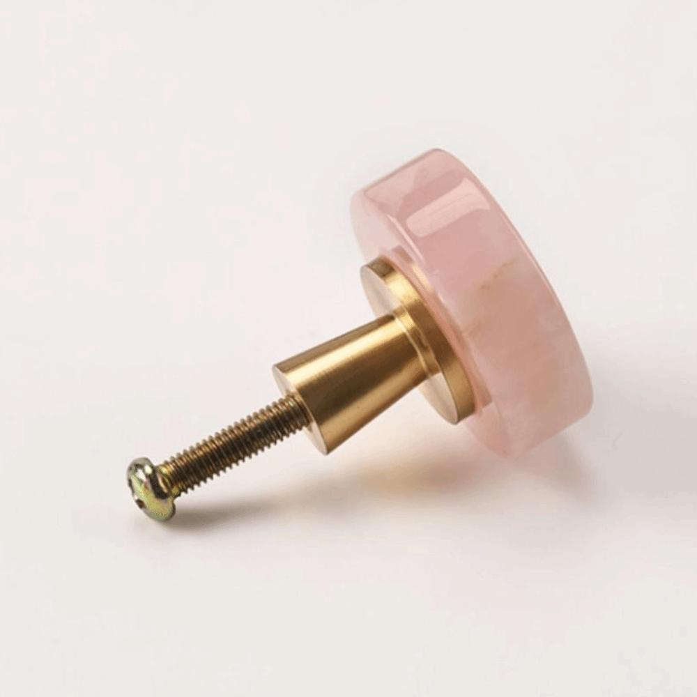 Lyxig Rund Form Mässingsknopp Enkelt Hål Modern Lådhandtag Mässing Nordisk Stil Dörrhandtag Vinskåp