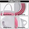 Collapsible Bucket, 10L 2.6 Gallon Folding Bucket Auto Cleaning Plastic Pink